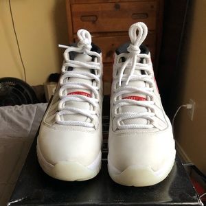 Worn Size 8.5 Pure Platinum 11s